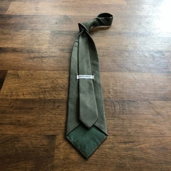 Giorgio Armani Green Small Pattern Tie